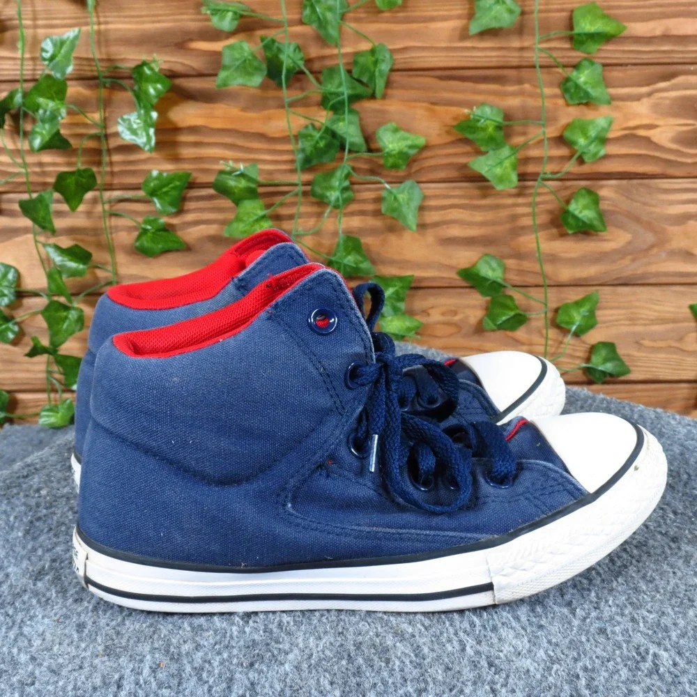 Converse High‎ Street Boys Athletic Sneaker Size 3Y Casual Navy Blue Fabric